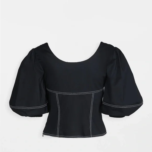 Jonathan Simkhai Joy Puff Sleeve Top - Picture 9 of 9